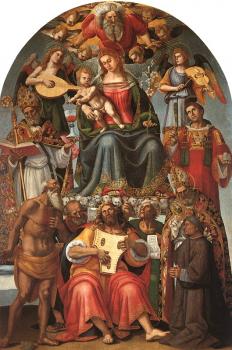 Luca Signorelli : Madonna and Child with Saints,